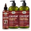 Difeel Pro-Growth with Castor Oil 3-PC Large Hair Care Set - Shampoo 33.8oz,