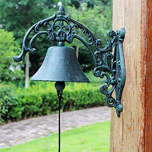 Dinner Bell Heavy Duty Wall Bell Cast Iron, Classic Sculpture for Garden Patio Villa