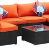 Diophros 7 Pieces Patio Furniture Sets, Outdoor All-Weather Sectional Sofa, Weaving
