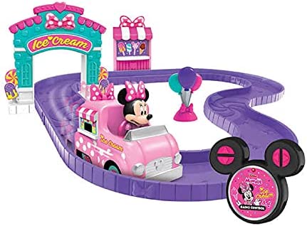 Disney Minnie's Ice Cream Truck RC and Ice Cream Shop Track Set