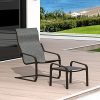 Domi Outdoor Patio Bistro Set of 2, C Spring Motion Chair, All-Weather Conversation