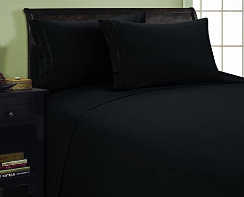 ELEGANT COMFORT 1500 Thread Count Chain Design Egyptian Quality Luxurious Silky Soft