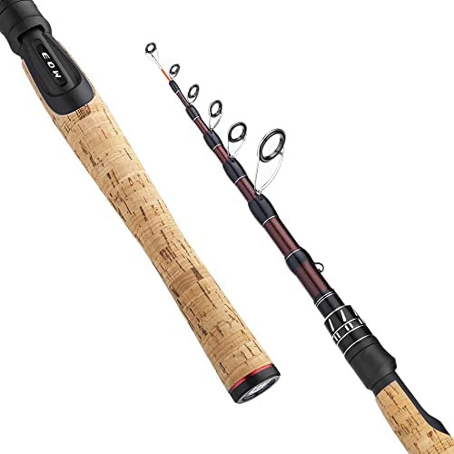 EOW XPEDITE Portable Telescopic Spinning Fishing Rods, 24T Carbon Blanks & Solid