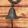 Ebros Gift Cast Iron Rustic Vintage Western Star Horseshoe Door Wall Dinner Yard Bell