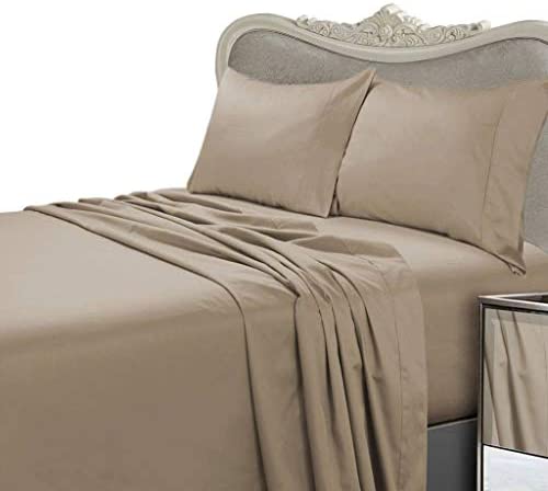 Egyptian Linens 800-Thread-Count Egyptian Cotton Duvet Set and 2 Shams, Queen, Taupe