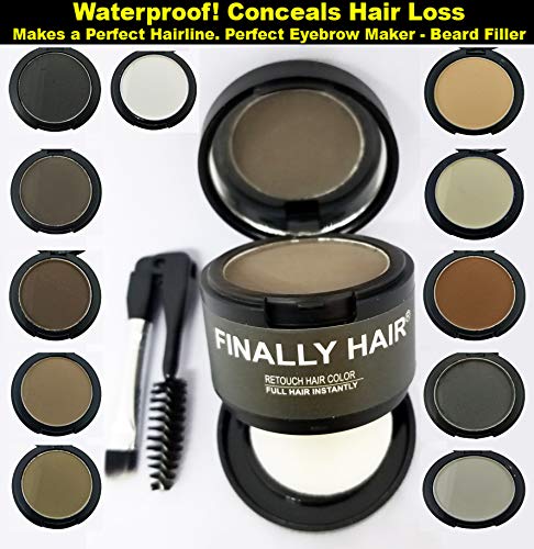 Finally Hair Gray Dab-on Hair Fibers & Hair Loss Concealer, Hairline Creator, Eye