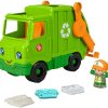 Fisher-Price Little People Recycling Truck, push-along musical toy with figure for to