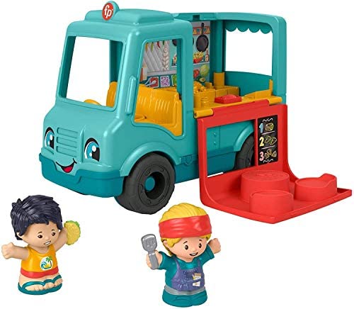 Fisher-Price Little People Serve It Up Food Truck, Push-Along Musical Toy Vehicle