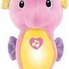 Fisher-Price Soothe & Glow Seahorse, Pink, Plush Toy with Music, Ocean Sounds and