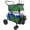 Fishing Cart Wagon - Holds 5 Fishing Poles – Portable - Large Air Rubber Wheels –
