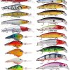 Fishing Lures Set Topwater Hard Bait Mixed Including Minnow Popper Crank Baits for