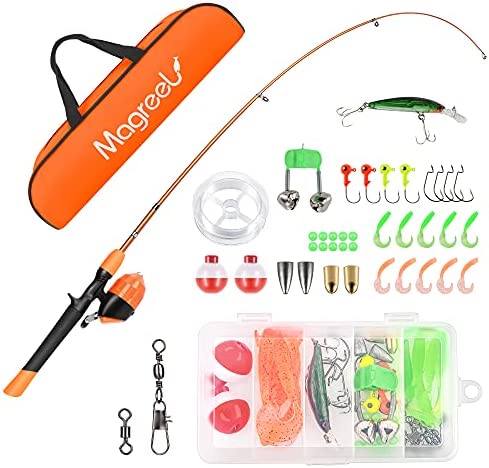 Fishing Pole Child, Portable Telescopic Fishing Rod and Reel Combos Full Fish Tackle