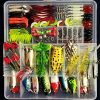 Fishing Tackle Set,PortableFun® Fishing Baits Kit Lots with Free Tackle Box,for