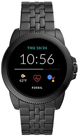 Fossil Men's Gen 5E 44mm Stainless Steel Touchscreen Smartwatch with Alexa, Speaker,