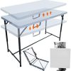 Generic 4ft Folding Table with 3 Adjustable Heights Heavy Duty Indoor Outdoor for