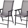 Giantex Set of 2 Patio Dining Chairs, Outdoor Chairs, Portable Folding Chairs for