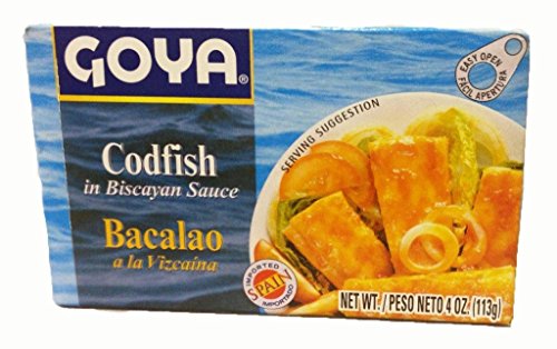 Goya Cod Fish In Biscayan Sauce, Bacalao Vizcaina 4 oz 3 Pack