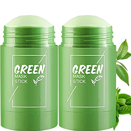 Green Tea Mask Stick, 2 Pcs Deep Cleanse Blackhead Remover with Green Tea Extract,