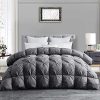 HOMBYS 120x98 Oversized King Feather and Down Comforter, Pinch Pleat Palatial King