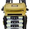 HalfHook Rolling Fishing Tackle Backpack- Waterproof Fishing Tackle Bag with 5 Tackle