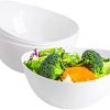 Honla 48 oz Large Salad Bowls,Set of 4 Big Plastic Bowls for