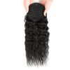 Human Hair Ponytail Extensions Water Wave Wrap Drawstring Ponytail With Clips in Hair