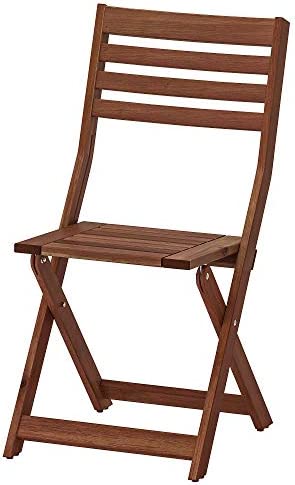 Ikea APPLARO Chair, Outdoor, Foldable Brown Stained