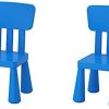 Ikea Mammut Kids Indoor/Outdoor Children's Chair, Blue Color - 2 Pack