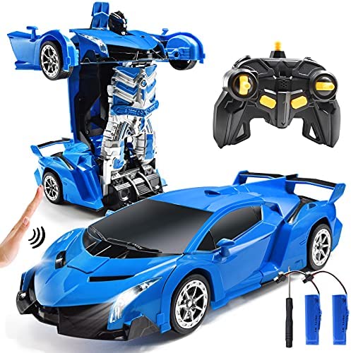 Jeestam RC Cars Robot for Kids Remote Control Transformrobot Car Toys with Gesture