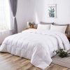 KumiQ Lightweight White Down Blanket/ Comforter Duvet for Summer/ Warm Weather,
