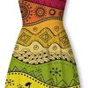 Ldihjaos Summer Dresses for Women 2022 Spaghetti Strap Printed Sleeveless Backless
