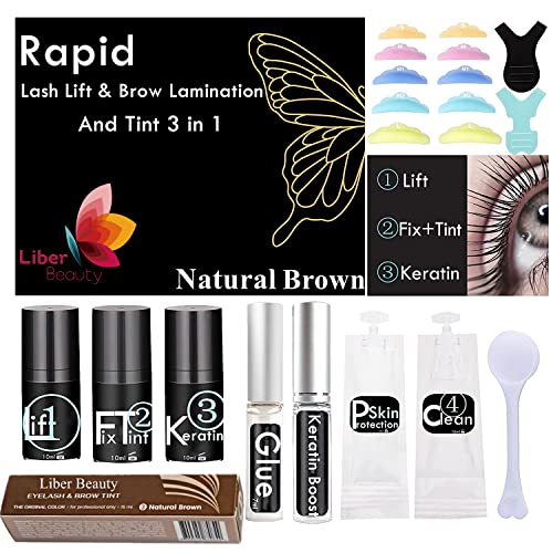 Liber Beauty Brow Lamination Kit With Coloring Long Lasting 6-8weeks Eyebrow Color
