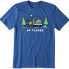 Life is Good Men's Crusher Tee SUV Go Places Vintage Blue