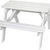 Little Colorado Classic Toddler Picnic Table (White Finish, Pine Wood)