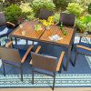 MFSTUDIO 7-Piece Patio Dining Set,Outdoor Rattan Wicker Furniture Set with Removable