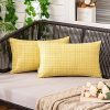 MIULEE Outdoor Waterproof Throw Pillow Covers Decorative Farmhouse Water Resistant
