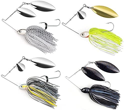 MadBite Spinnerbait Fishing Lures, 4 pc Multi-Color Kits & 2 pc Kits, Colorado &