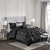 Madison Park Laurel Queen Size Bed Comforter Set Bed In A Bag - Black , Wrinkle