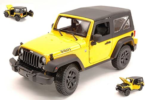 Maisto Scale Model Compatible with Jeep Wrangler 2014 Yellow 1:18 MI31676Y