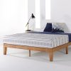 Mellow 12" Classic Solid Wood Platform Bed Frame w/Wooden Slats (No Box Spring