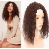 Middle Part Fluffy Curly Wavy Hair Topper Clip in 8x12cm Natural Skin Base Wiglet