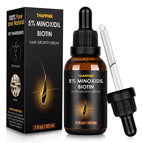 Minoxidil 5% Hair Growth Serum Oil Biotin Hair Regrowth Treatment for Scalp Hair Loss