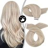 Moresoo Human Hair Extensions Tape in 12inch Blonde Hair Tape in Human Hair