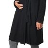 Motherhood Maternity womens Tie Front Nursing Robe With Lace Trim Sleeve