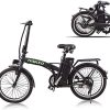 NAKTO Electric Bike Folding Ebike for Adults 350W City Electric Bicycle for Teenager,