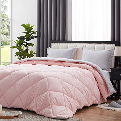 NexHome Lightweight Comforter Set King Size, Down Alternative Solid Comforter Set
