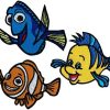Octory 3 PCS Finding Nemo Iron On Patches for Clothing Saw On/Iron On Embroidered