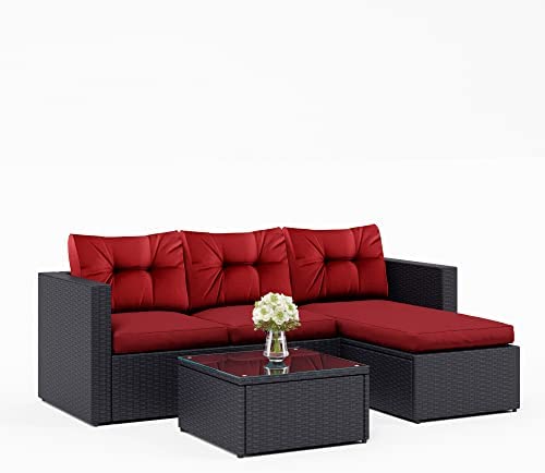 Outdoor Patio Furniture Sets Rattan Sectional Patio Sofa Wicker Patio Conversation