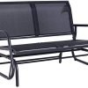 Outsunny 2-Person Outdoor Glider Bench Patio Double Swing Rocking Chair Loveseat