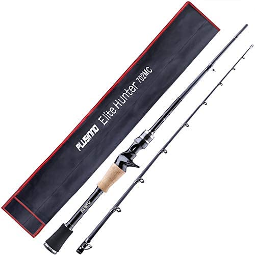 PLUSINNO Elite Hunter 7FT Fishing Rod, IM 6 Graphite Spinning Rod and Casting Rod,